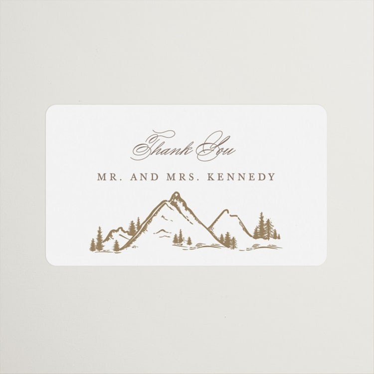 "Colorado" - Wedding Favor Stickers in Earth by Mansi Verma - Front