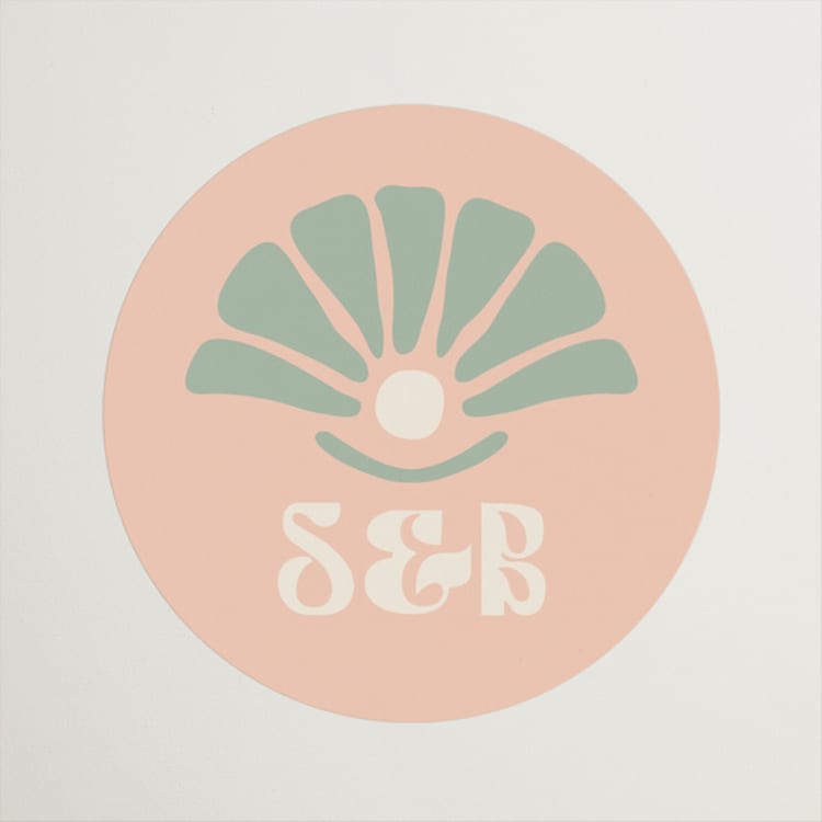 "Nouveau Frame" - Wedding Favor Stickers in Sage by GeekInk Design - Front