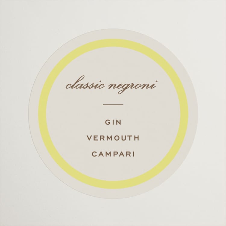 "Campania" - Wedding Favor Stickers in Limone by Megan Davis - Front