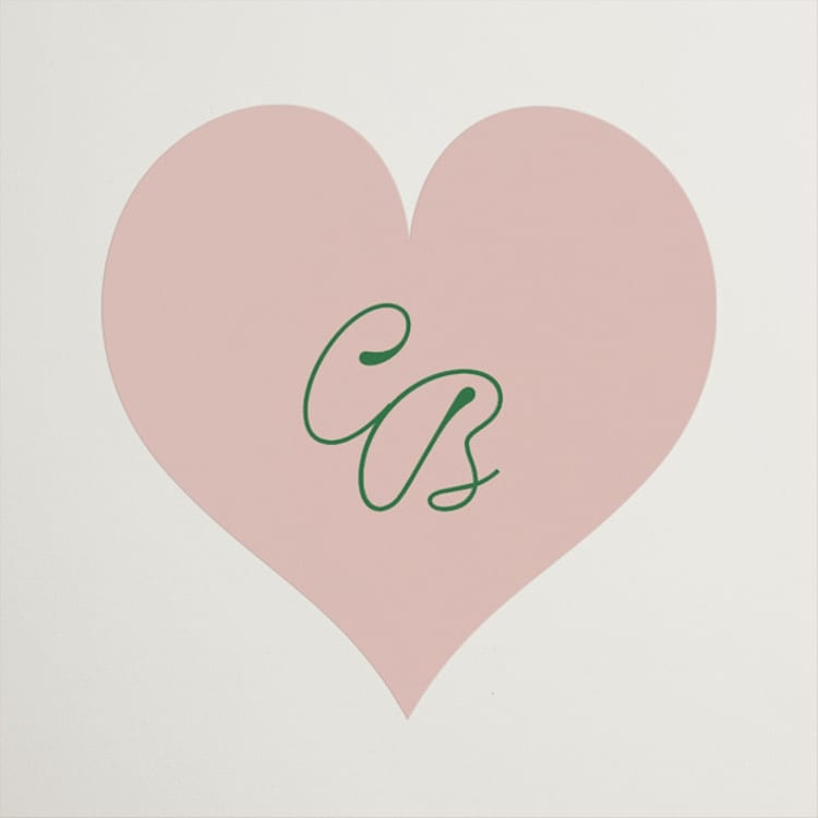 "Crazy Little Thing Called Love" - Wedding Favor Stickers in Avocado by Helena Vitto - Front
