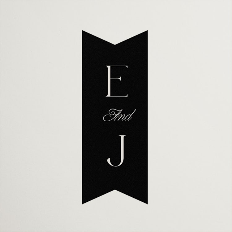 "Galleria" - Wedding Favor Stickers in Onyx by Laura Hankins - Front