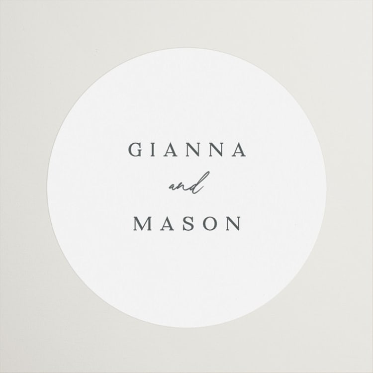 "Sector" - Wedding Favor Stickers in Snow by Kaydi Bishop - Front