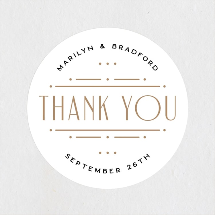 "Encapsulated" - Wedding Favor Stickers in Black Tie by Hooray Creative - Front
