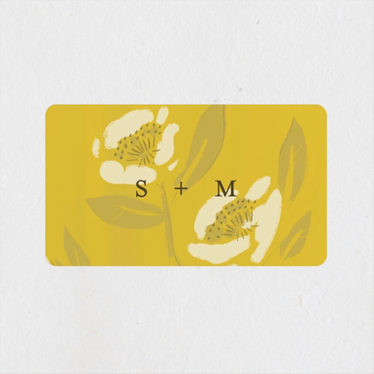 "sophia" - Wedding Favor Stickers in Sunshine by Ani Somi - Front