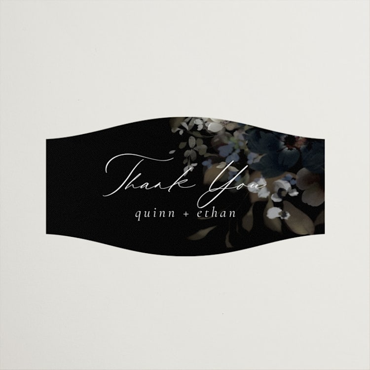 "Vintage Botanical" - Wedding Favor Stickers in Midnight by Grace Kreinbrink - Front