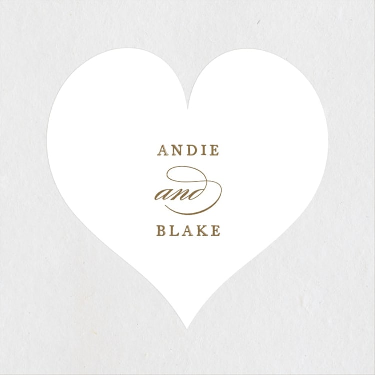 "divine" - Wedding Favor Stickers in Gilded Gold by Jennifer Postorino - Front