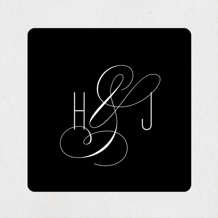 "Scripted Ampersand" - Wedding Favor Stickers in Classic by Roxy Cervantes - Front