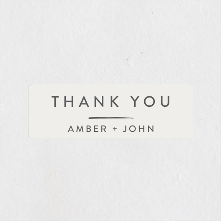 "Pattern Play" - Wedding Favor Stickers in Pebble by Anelle Mostert - Front