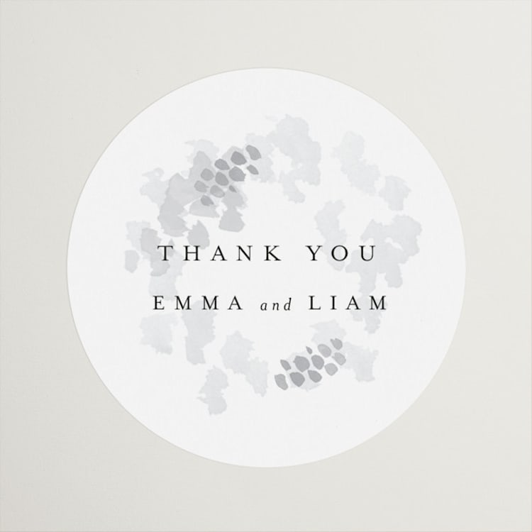 "A Thousand Years" - Wedding Favor Stickers in Classic White by Design Lotus - Front