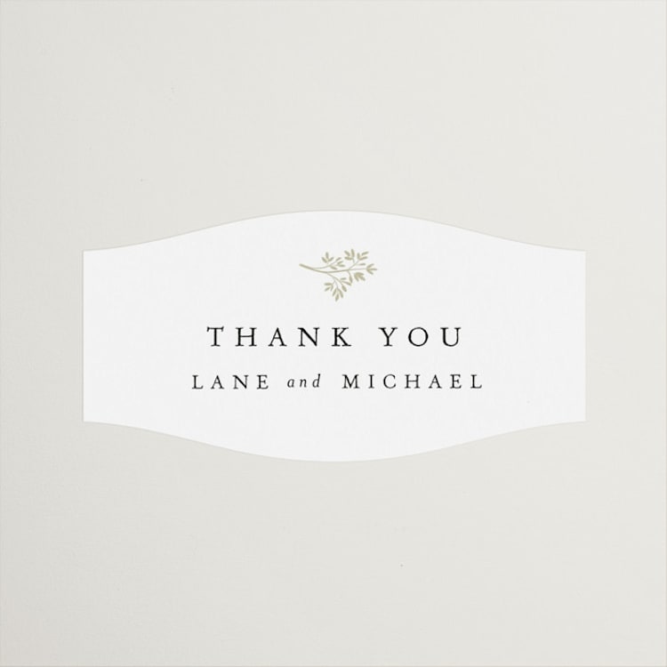 "Sense and Sensibility" - Wedding Favor Stickers in Cloud by Design Lotus - Front