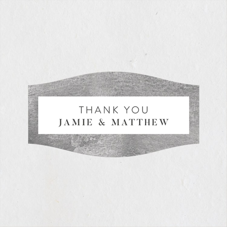 "set in stone" - Wedding Favor Stickers in Granite by raven erebus - Front