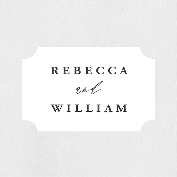 "We Do" - Wedding Favor Stickers in Ink by lulu and isabelle - Front