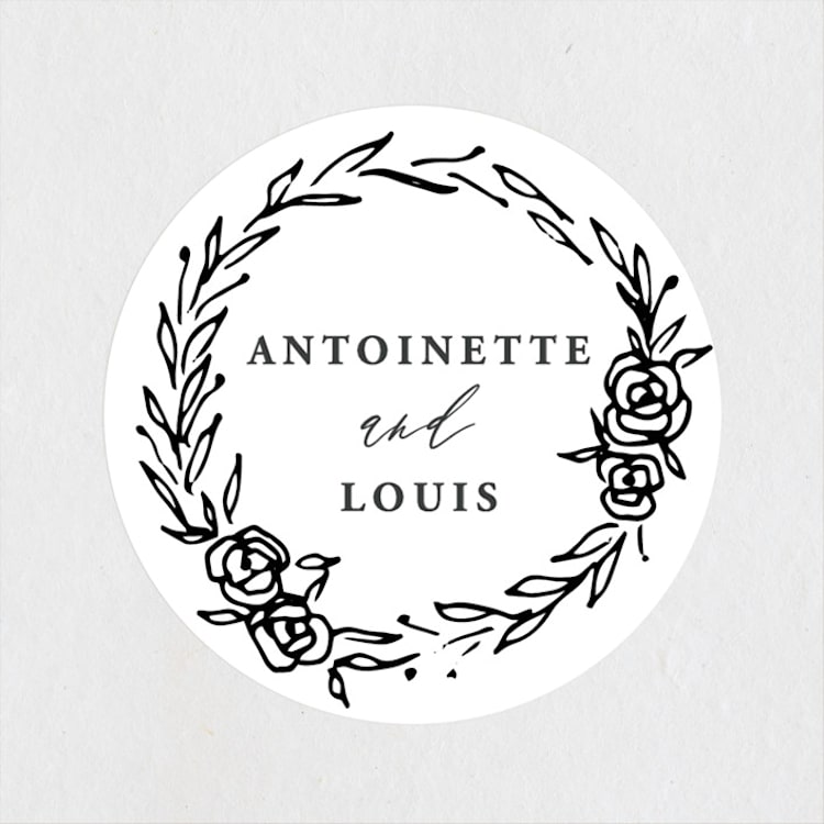 "Antoinette" - Wedding Favor Stickers in Ivory by lulu and isabelle - Front