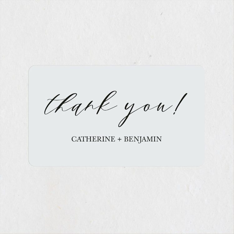 "Catherine" - Wedding Favor Stickers in Natural by Studio Griffin - Front
