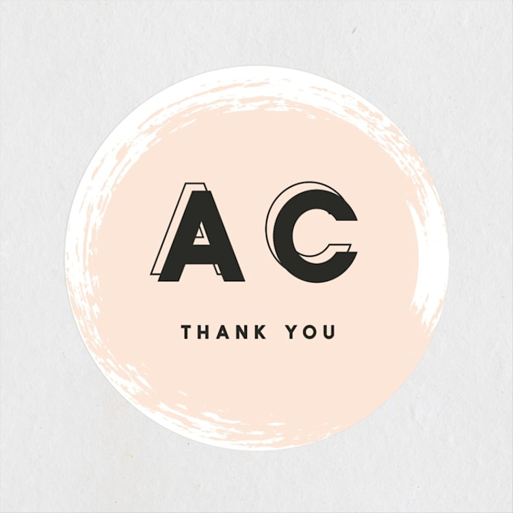 "bold blush" - Wedding Favor Stickers in Blush by frances mathys - Front