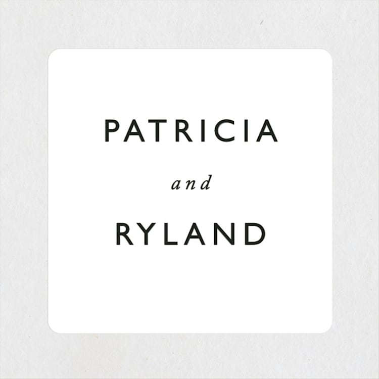 "Ordered Grace" - Wedding Favor Stickers in Snow by That Girl Press - Front