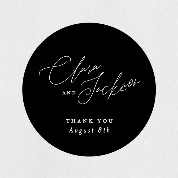 "Bare" - Wedding Favor Stickers in Cloud by Kelly Nasuta - Front