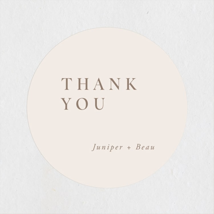 "Juniper" - Wedding Favor Stickers in Blush by Mere Paper - Front
