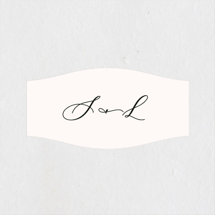 "Eternal" - Wedding Favor Stickers in Ecru by Carly Reed Walker - Front