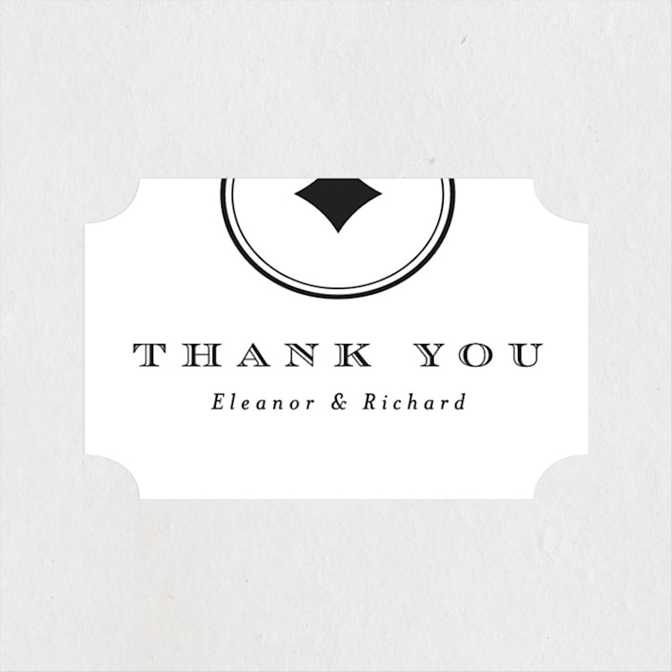 "Diantha" - Wedding Favor Stickers in Ink by Kimberly Morgan - Front