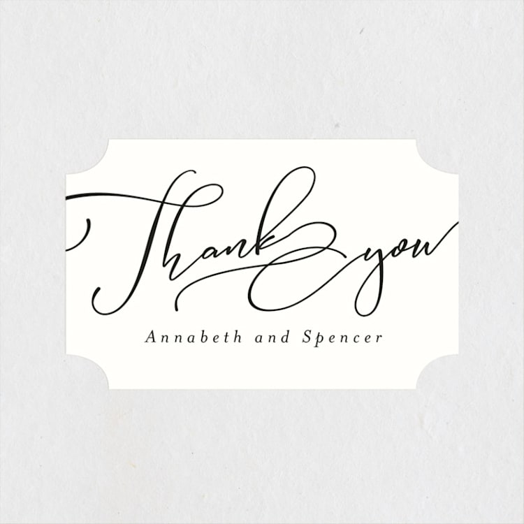 "Heirloom" - Wedding Favor Stickers in Ink by Kimberly Morgan - Front