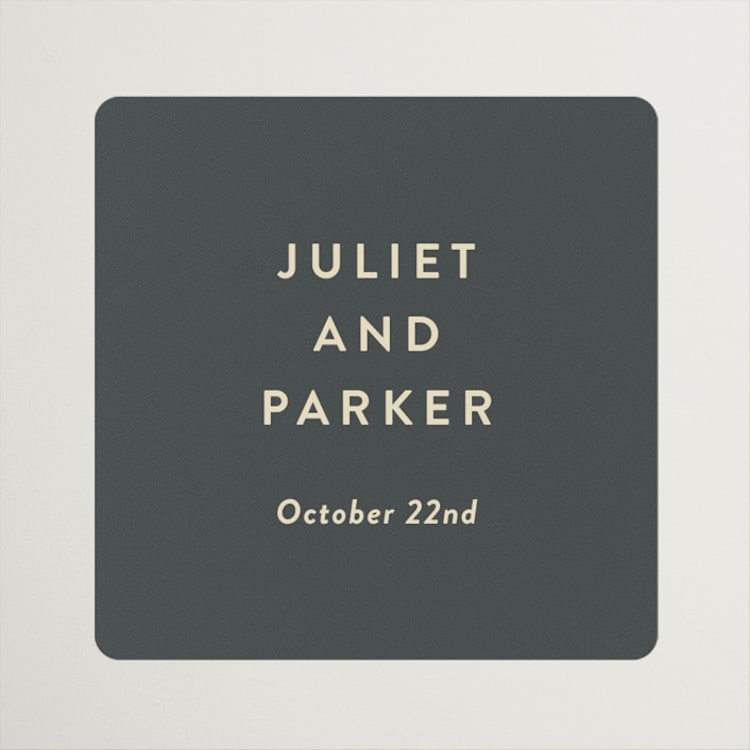 "Collage" - Wedding Favor Stickers in Golden Rod by Ann Gardner - Front