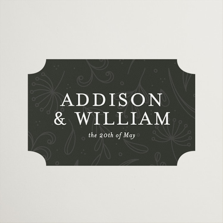 "As if a Dream" - Wedding Favor Stickers in Cloud by Pine Street Creative - Front