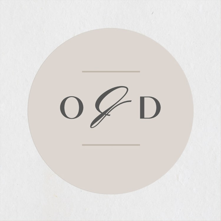 "Photographed" - Wedding Favor Stickers in Ecru by Creo Study - Front