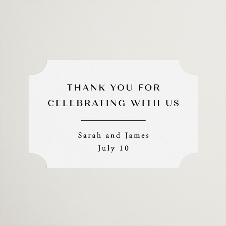 "Arguello" - Wedding Favor Stickers in Diamond by Annie Shapiro - Front