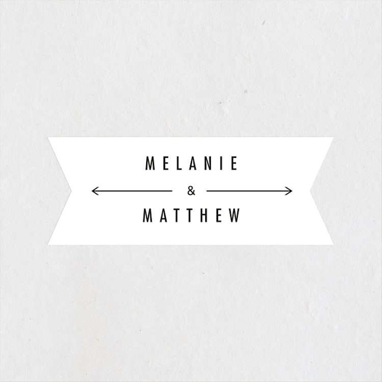 "Between the Lines" - Wedding Favor Stickers in Blazer by Fine and Dandy Paperie - Front