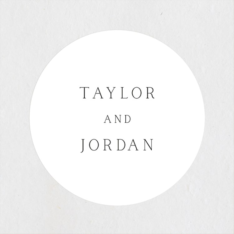 "Svelte" - Wedding Favor Stickers in Ivory by Erin Hodges - Front