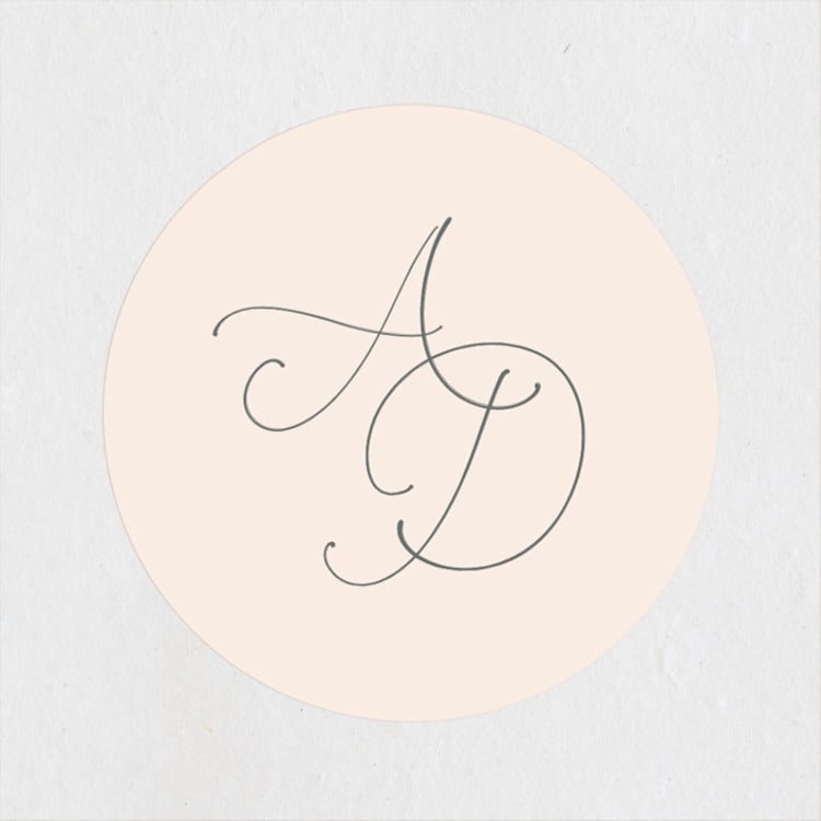 "EverAfter" - Wedding Favor Stickers in Petal by Rochelle Renee - Front