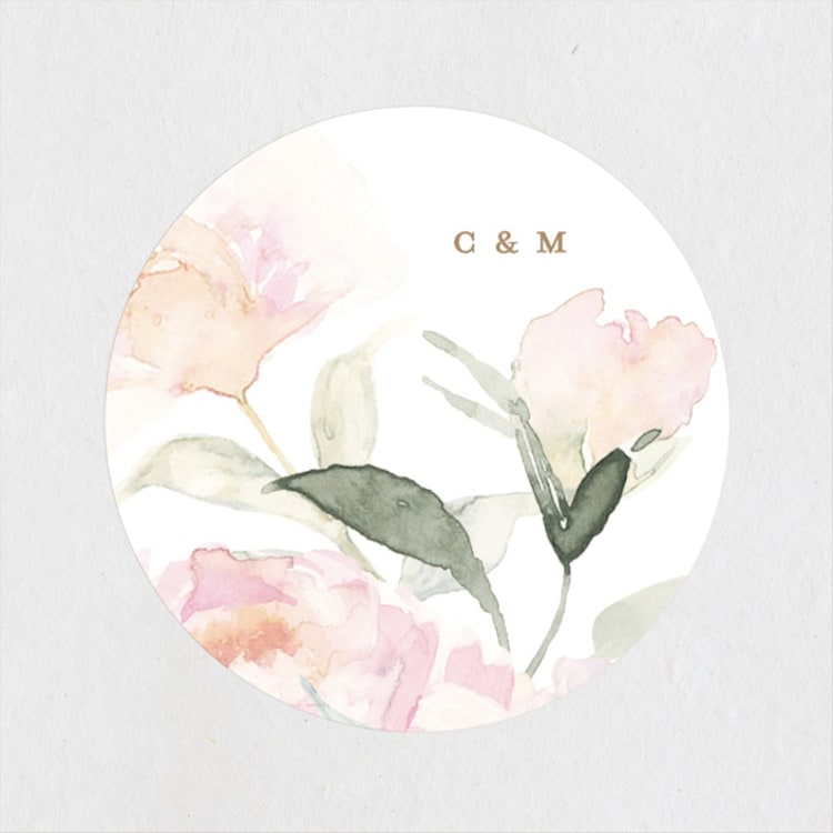 "beautiful peonies" - Wedding Favor Stickers in Spring by Phrosné Barwood - Front