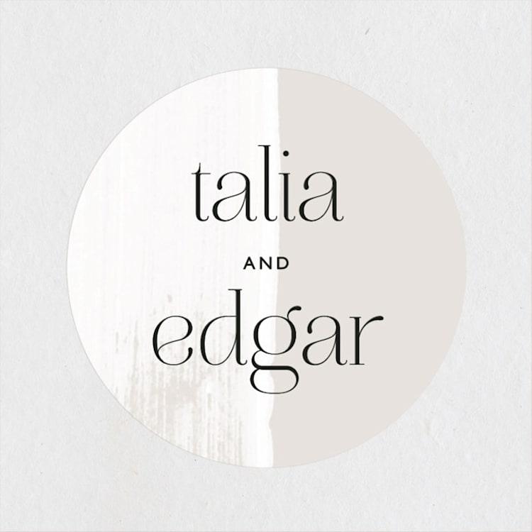 "Swoon" - Wedding Favor Stickers in Cream by Lindsay Stetson Thompson - Front