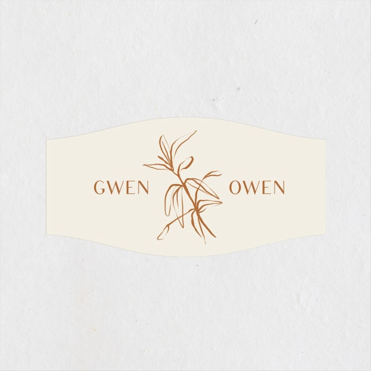"Ovalon" - Wedding Favor Stickers in Terracotta by Pati Cascino - Front