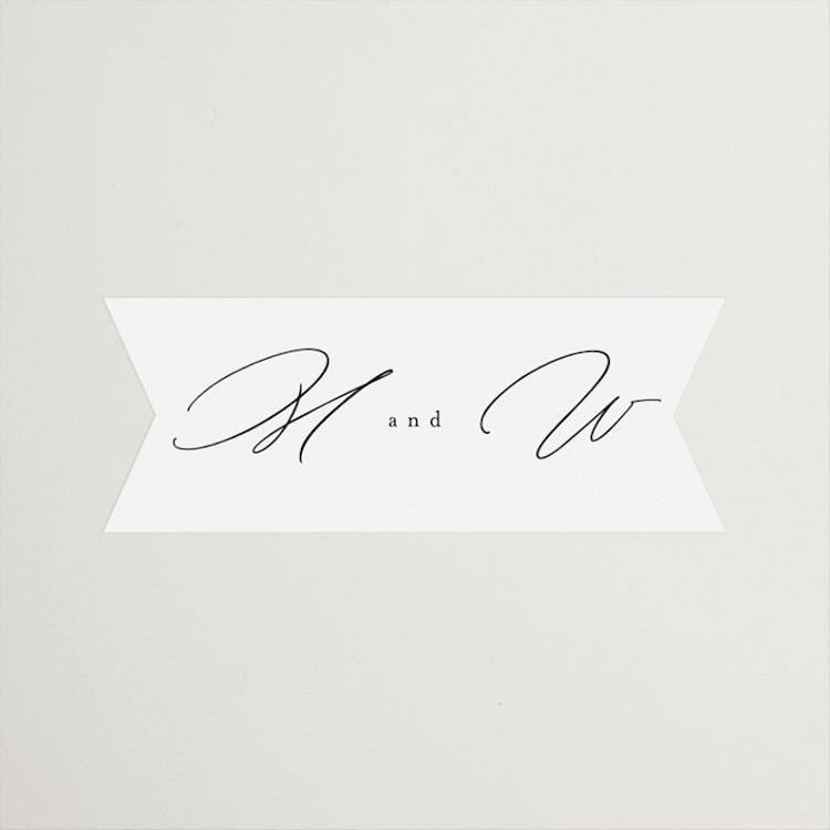 "Cielo" - Wedding Favor Stickers in Ecru by Anna Elder - Front
