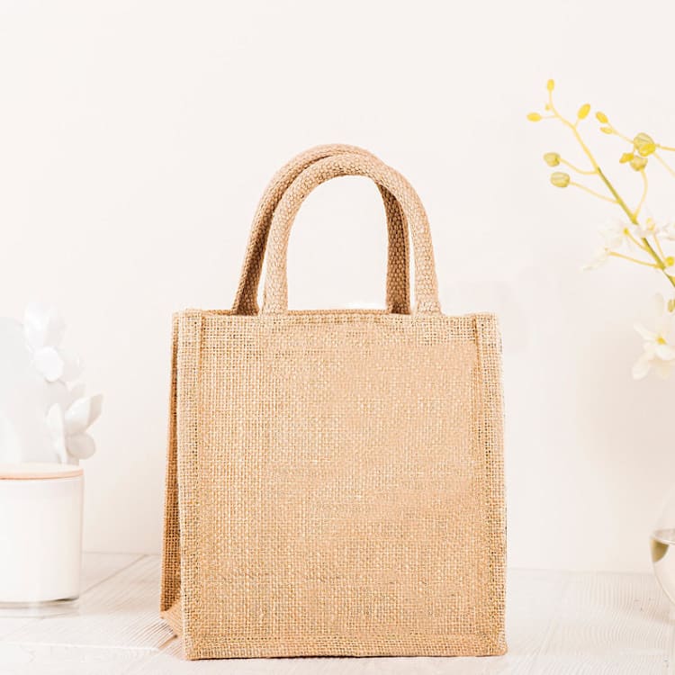 "SMALL Jute Bags 50 Pack" - Welcome Bags in natural by Veronica Esquino