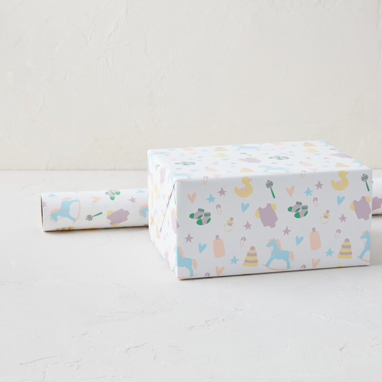 "Baby's Trinkets" - Wrapping Paper Roll in Pastels by Chelsea Petaja