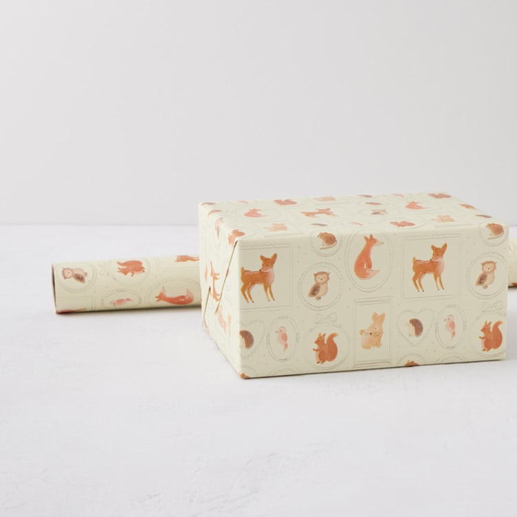 "Woodland animal frame" - Wrapping Paper Roll in Woodland by Creo Study