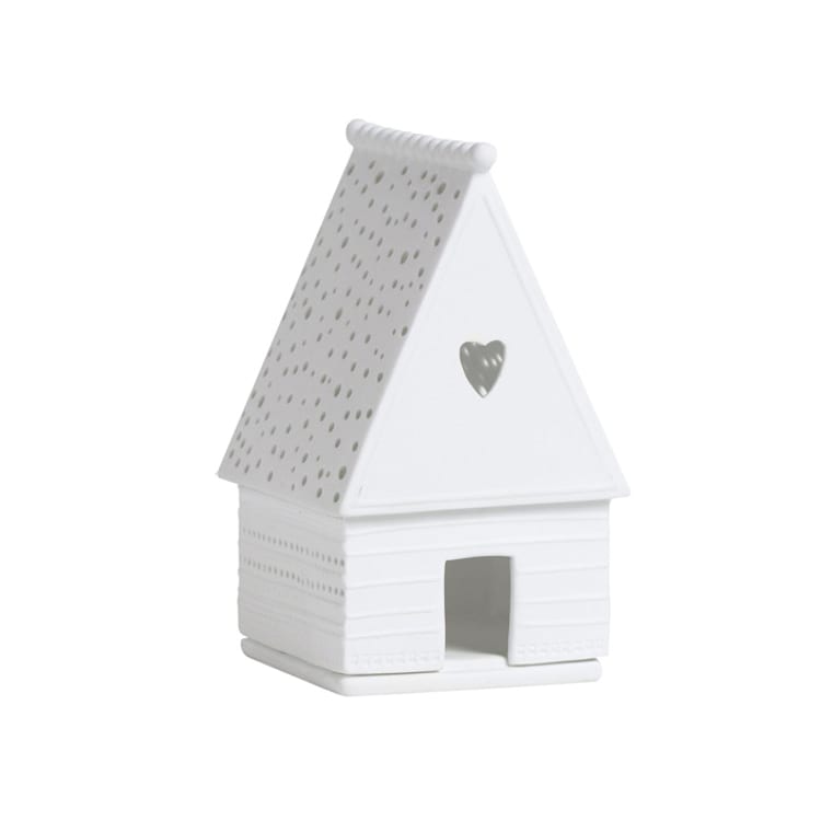 "Village House - Gingerbread House Heart - 5.3"" - Christmas Decorations in white by Räder Designs