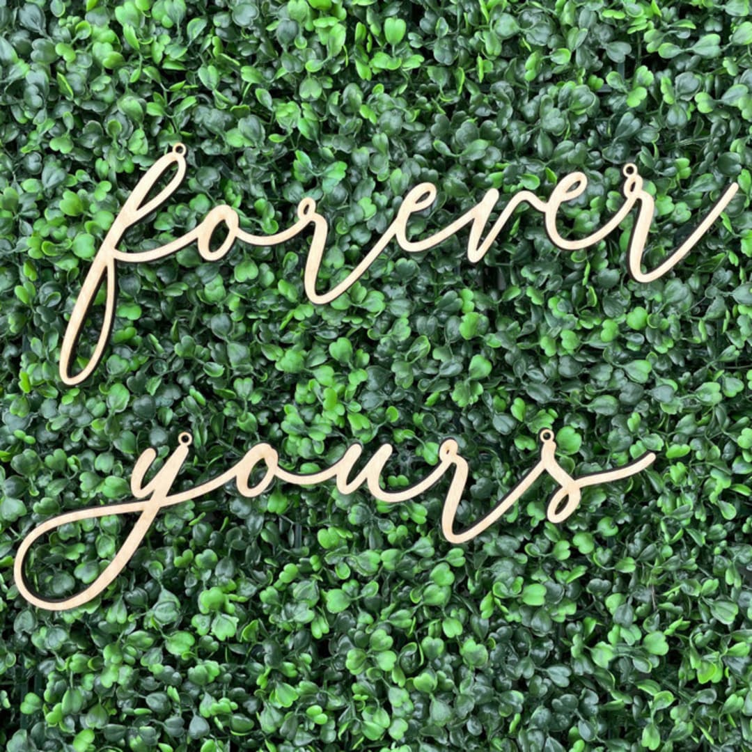 "Forever + Yours Chair Decor | Birch Wood" - Aisle and Chair Decor in natural by The Crazy Bunny Lady