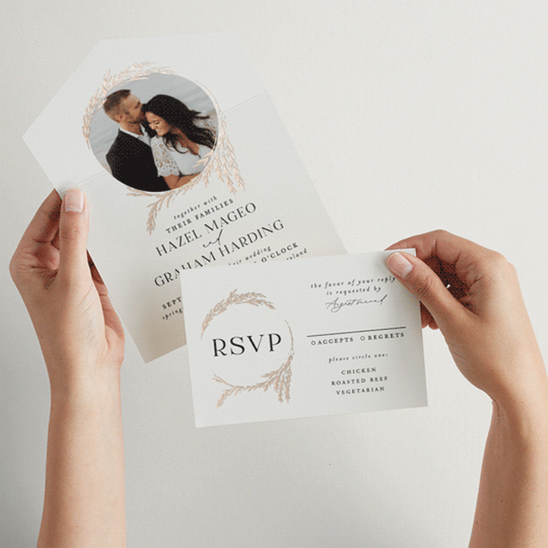 "Locket" - Savvy Wedding Invitations in Pearl by Erin L. Wilson - Animated View