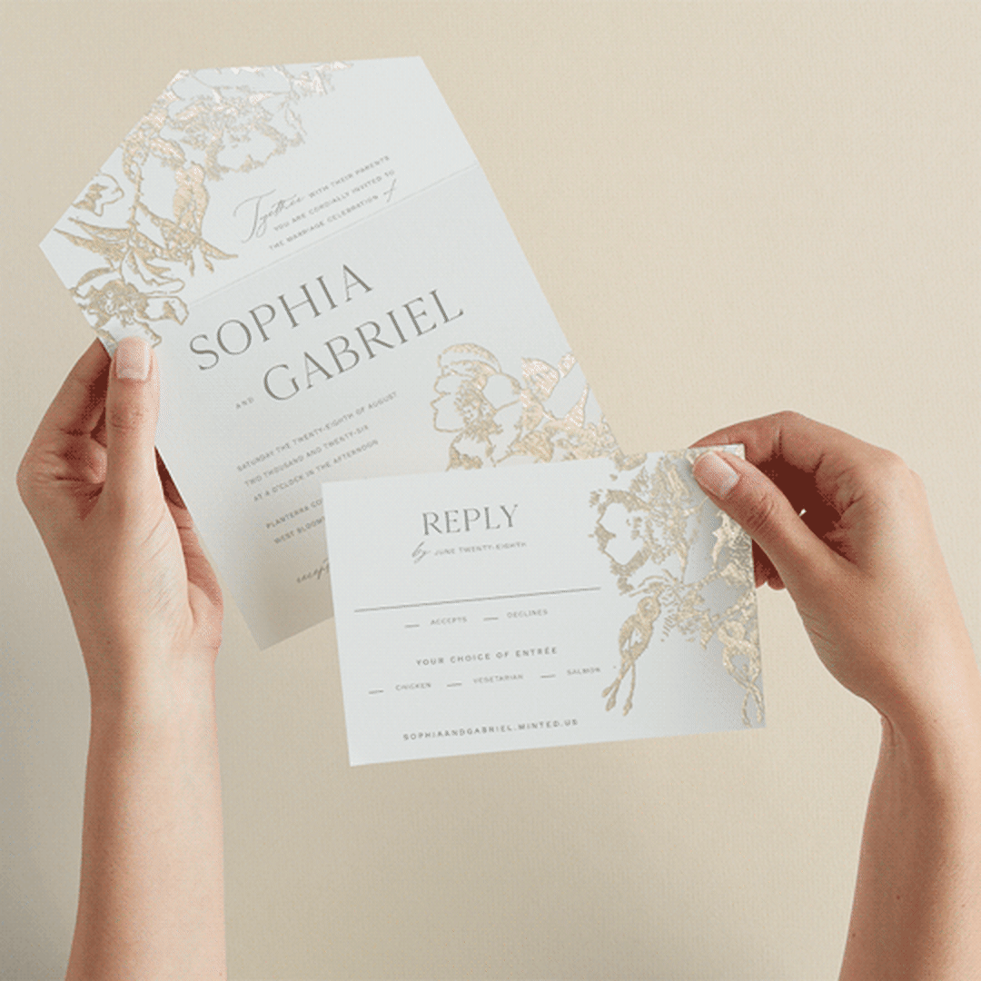 "mon amour" - Savvy Wedding Invitations in Hope Floats by Design Lotus - Animated View