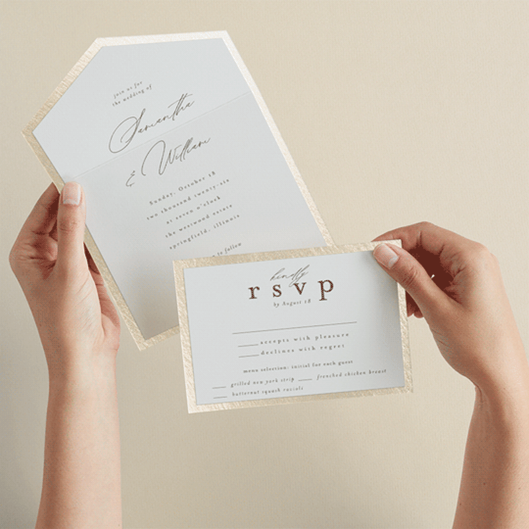 "Surround" - Savvy Wedding Invitations in Sand by Nicole Walsh - Animated View
