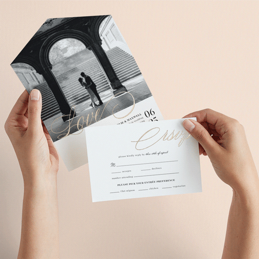 "Love" - Savvy Wedding Invitations in Cloud by Shannon Chen of Four Wet Feet Studio - Animated View
