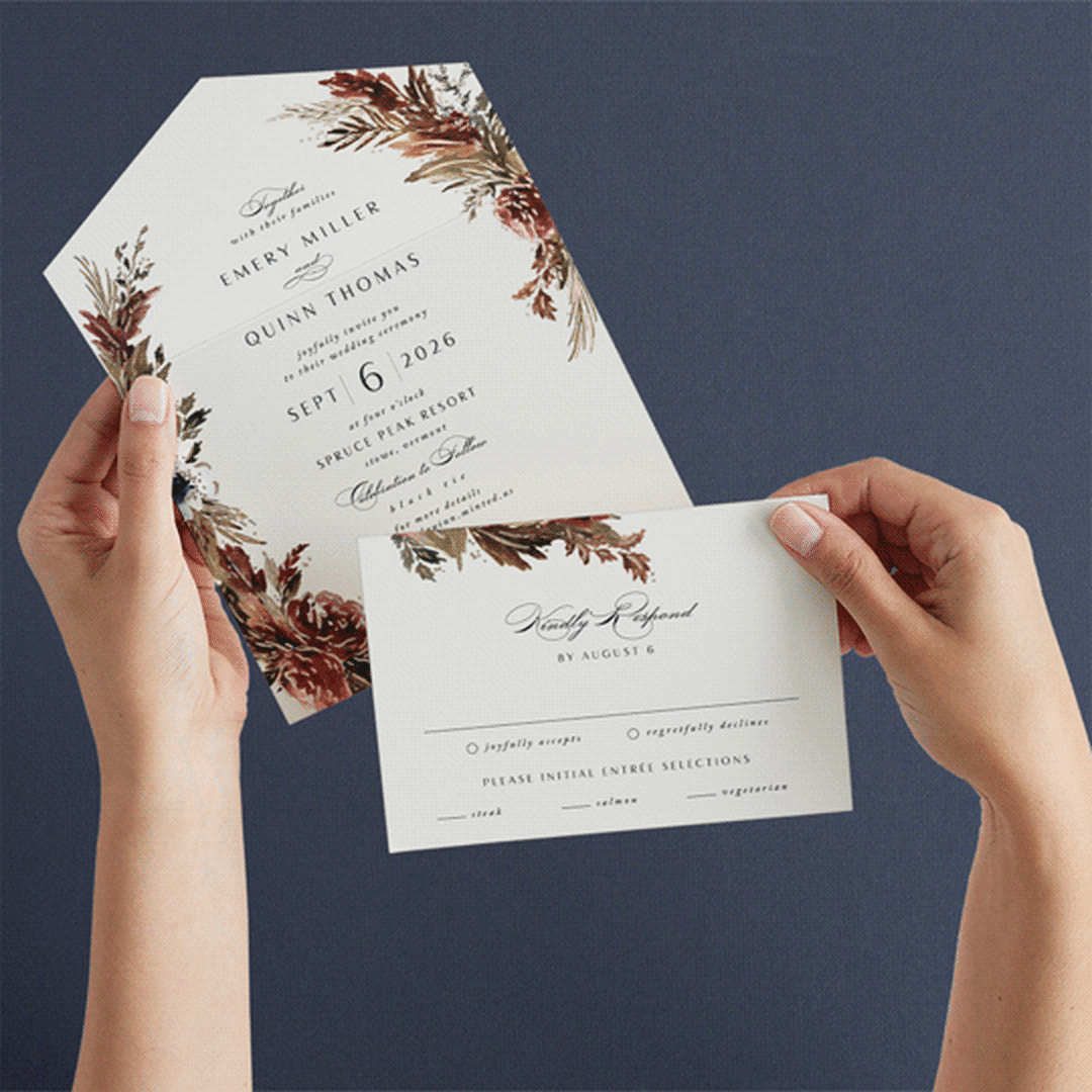 "poetique" - Savvy Wedding Invitations in Autumn by Kate Ahn - Animated View