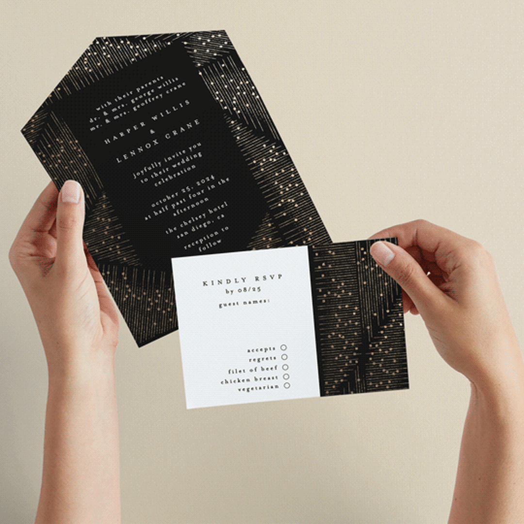 "hand drawn frame" - Savvy Wedding Invitations in Onyx by Phrosné Barwood - Animated View