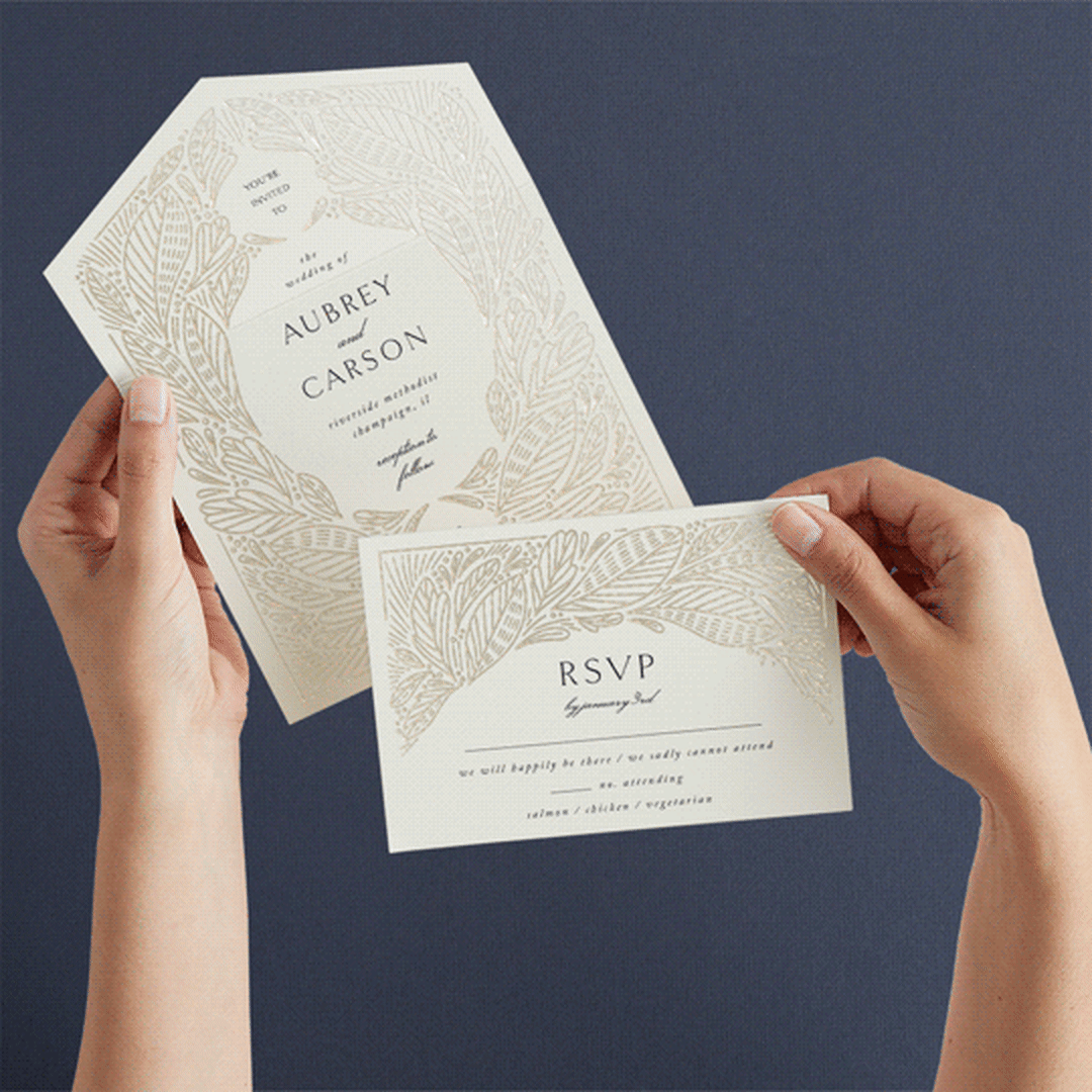 "Royalty" - Savvy Wedding Invitations in Cream by Jen Owens - Animated View