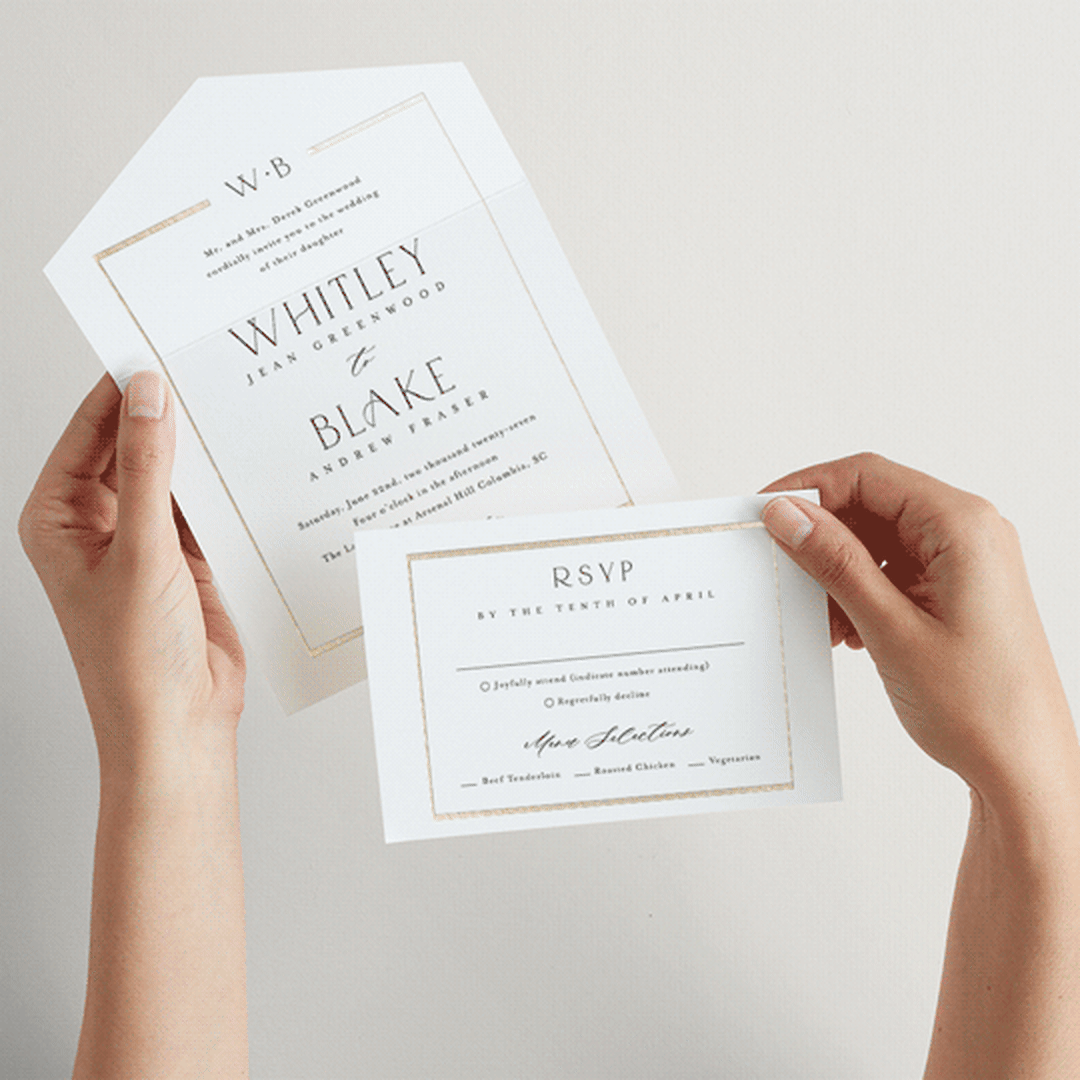 "Luster" - Savvy Wedding Invitations in Cotton by Stacey Meacham - Animated View