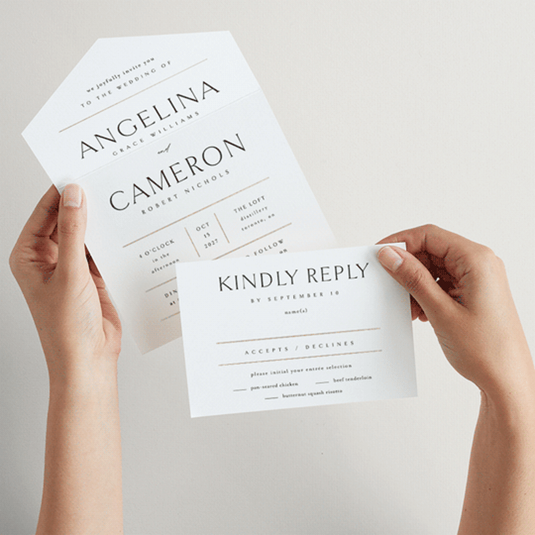 "Sophisticate" - Savvy Wedding Invitations in Silk by Kelly Schmidt - Animated View